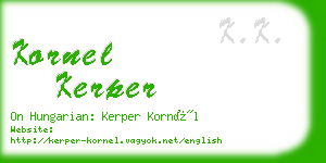 kornel kerper business card